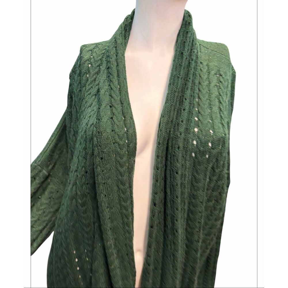 Max Studio Green Open Cardigan Women’s Size 3X NEW WITH TAGS - Picture 5 of 11